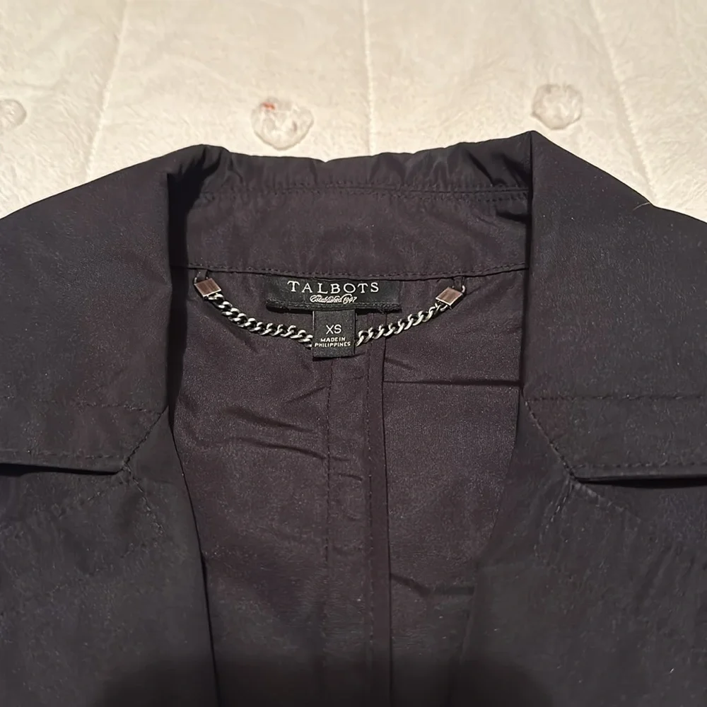 Talbots Black Polyester Jacket Size XS